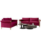 CraftPorch Glam 2-teiliges Wohnzimmer-Set mit Samtpolsterung