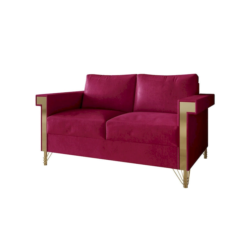 CraftPorch Glam 2-teiliges Wohnzimmer-Set mit Samtpolsterung