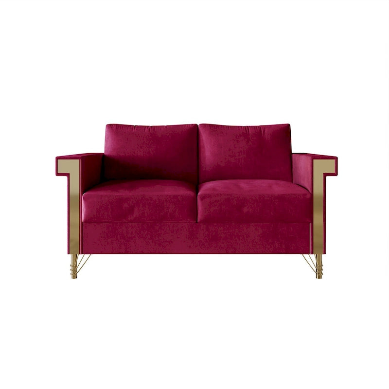 CraftPorch Glam 2-teiliges Wohnzimmer-Set mit Samtpolsterung