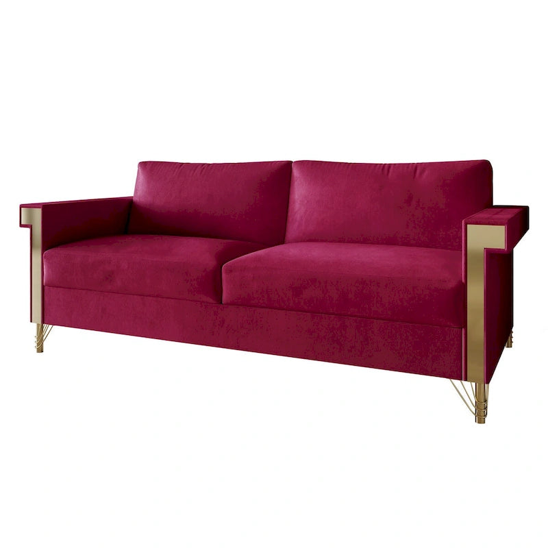 CraftPorch Glam 2-teiliges Wohnzimmer-Set mit Samtpolsterung