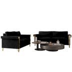 CraftPorch Glam 2-teiliges Wohnzimmer-Set mit Samtpolsterung