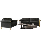 CraftPorch Glam 2-teiliges Wohnzimmer-Set mit Samtpolsterung