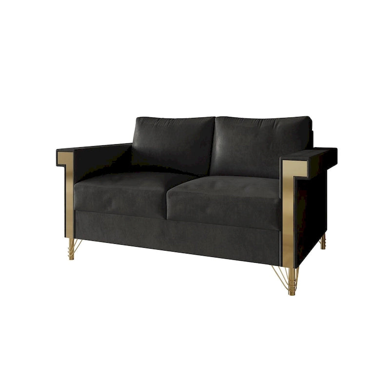 CraftPorch Glam 2-teiliges Wohnzimmer-Set mit Samtpolsterung