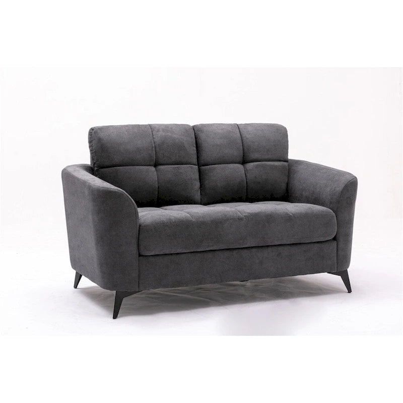 Wohnzimmer-Set aus Samtstoff mit Sofa, Zweisitzer-Sofa und Sessel