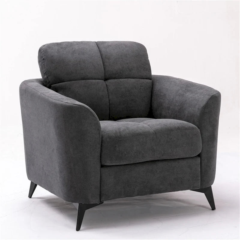 Wohnzimmer-Set aus Samtstoff mit Sofa, Zweisitzer-Sofa und Sessel