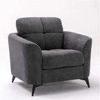 Wohnzimmer-Set aus Samtstoff mit Sofa, Zweisitzer-Sofa und Sessel