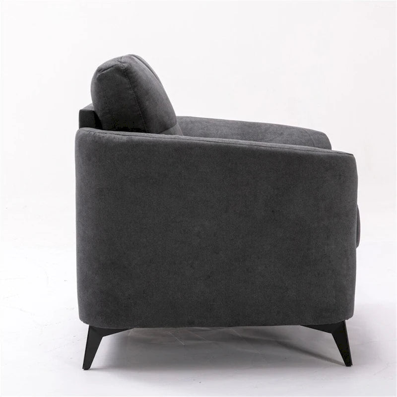 Wohnzimmer-Set aus Samtstoff mit Sofa, Zweisitzer-Sofa und Sessel