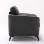 Wohnzimmer-Set aus Samtstoff mit Sofa, Zweisitzer-Sofa und Sessel