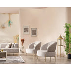Ensemble de salon Uruguay à 3 pièces comprenant 1 canapé modulaire et 2 fauteuils