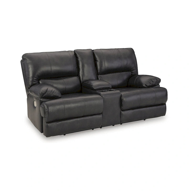 Causeuse inclinable électrique Mountainous noire de Signature Design by Ashley - 82W x 42D x 42H