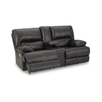 Causeuse inclinable électrique Mountainous noire de Signature Design by Ashley - 82W x 42D x 42H