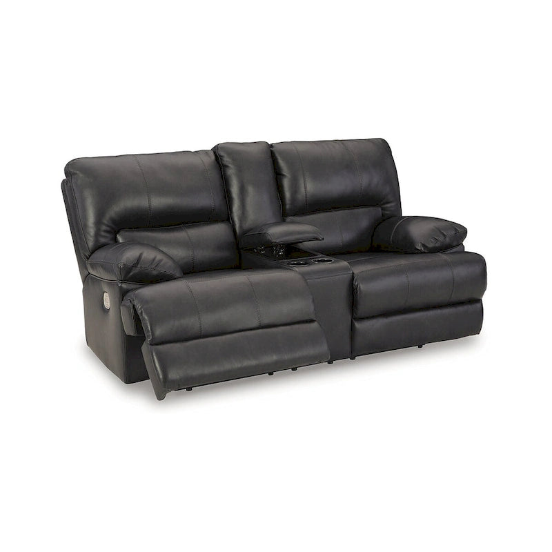 Causeuse inclinable électrique Mountainous noire de Signature Design by Ashley - 82W x 42D x 42H