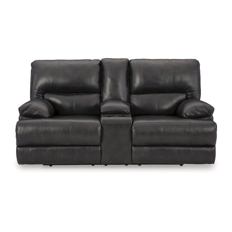 Causeuse inclinable électrique Mountainous noire de Signature Design by Ashley - 82W x 42D x 42H