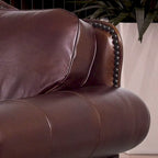 Brandon Distressed Whiskey Italian Leather Sofa and Loveseat Set