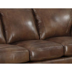 Sterling Garnitur aus cognacbraunem italienischem Leder mit Sofa, Loveseat und Sessel
