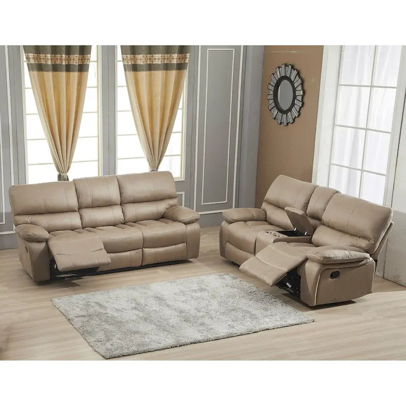 Betsy Furniture 2-osainen olohuoneen setti, mikrokuitua, lepotuolit: sohva ja kahden istuttava sohva