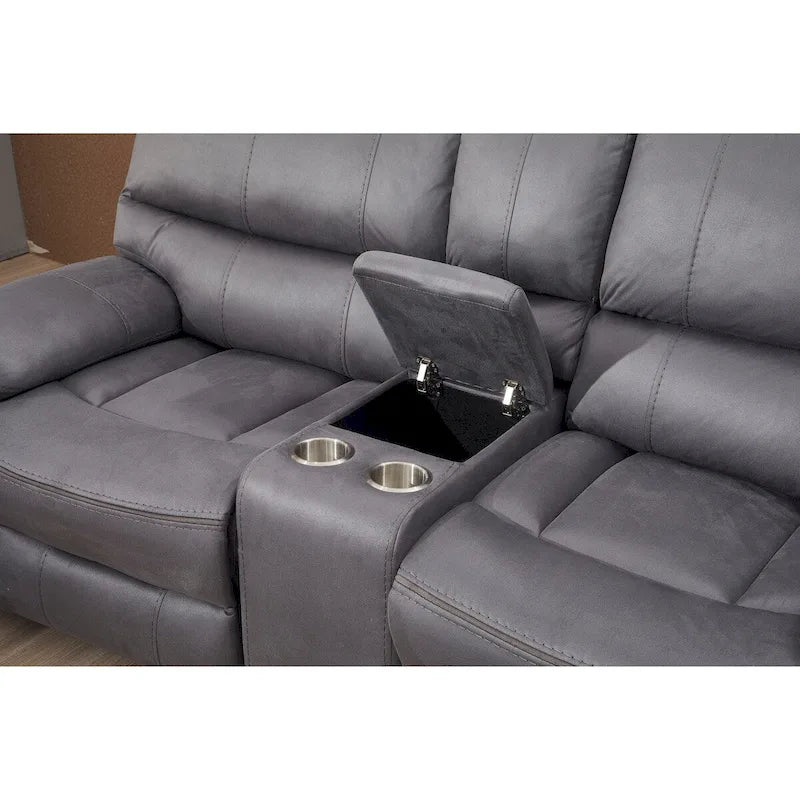 Betsy Furniture 2-osainen olohuoneen setti, mikrokuitua, lepotuolit: sohva ja kahden istuttava sohva