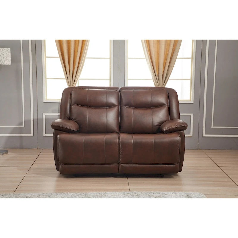 Betsy Furniture -merkin sidotulla nahalla verhoiltu käsikäyttöinen kahden istuttava sohva 8006