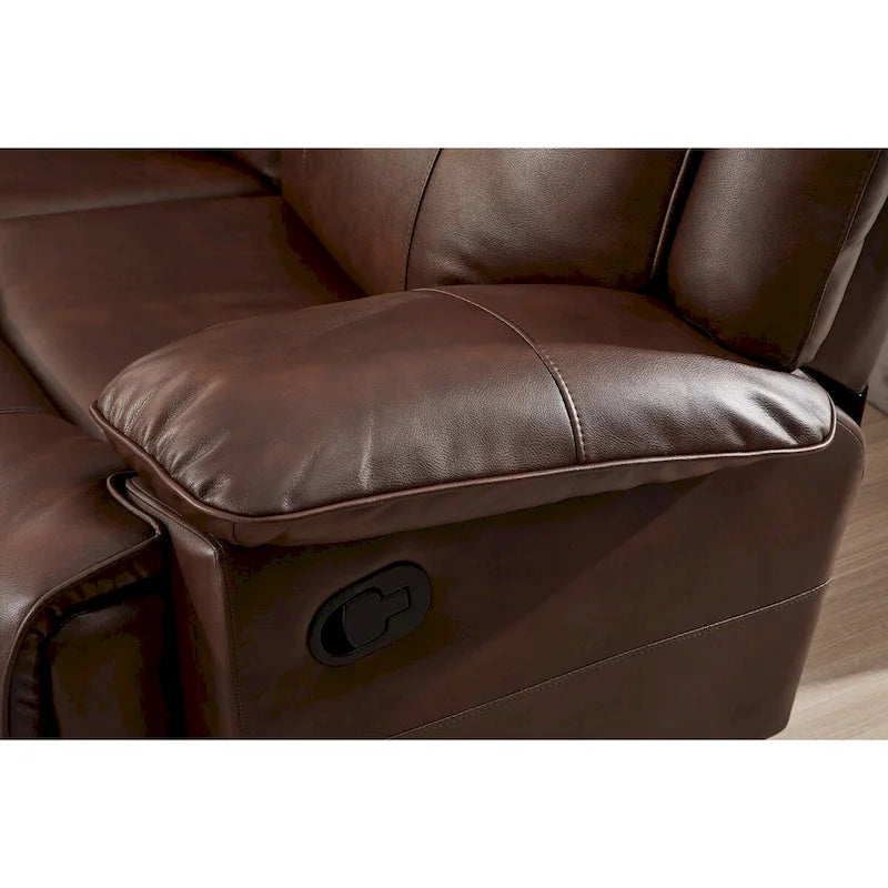 Betsy Furniture -merkin sidotulla nahalla verhoiltu käsikäyttöinen kahden istuttava sohva 8006