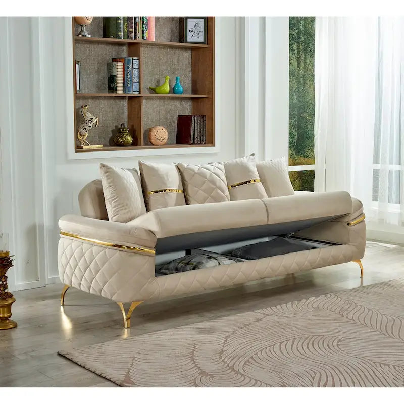 Conjunto de sala Orlando de 2 piezas: un sofá y un sofá de dos plazas