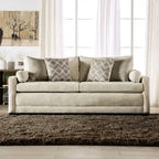 Breward traditioneel 2-delig bankstel met beige chenillebekleding en kussens van Furniture of America