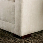 Breward traditioneel 2-delig bankstel met beige chenillebekleding en kussens van Furniture of America