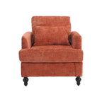 HOMEFUN Chenille Upholstered Wood Frame Loveseat with Armchair for Living Room