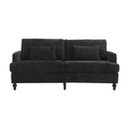 HOMEFUN Chenille Upholstered Wood Frame Loveseat with Armchair for Living Room