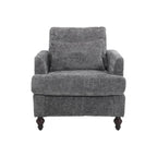 HOMEFUN Chenille Upholstered Wood Frame Loveseat with Armchair for Living Room