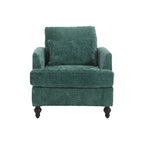 HOMEFUN Chenille Upholstered Wood Frame Loveseat with Armchair for Living Room