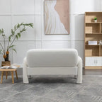 SEYNAR Mid-Century-Modern-Sofa aus Bouclé 51 aus Massivholz mit geschwungener Form