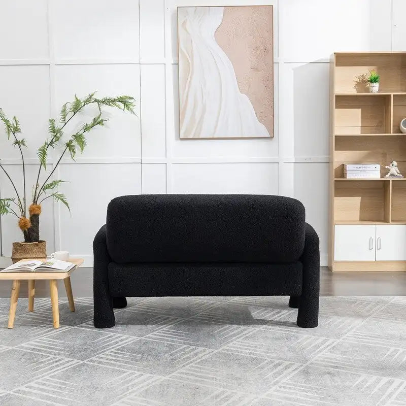 SEYNAR Mid-Century-Modern-Sofa aus Bouclé 51 aus Massivholz mit geschwungener Form