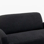 SEYNAR Mid-Century-Modern-Sofa aus Bouclé 51 aus Massivholz mit geschwungener Form