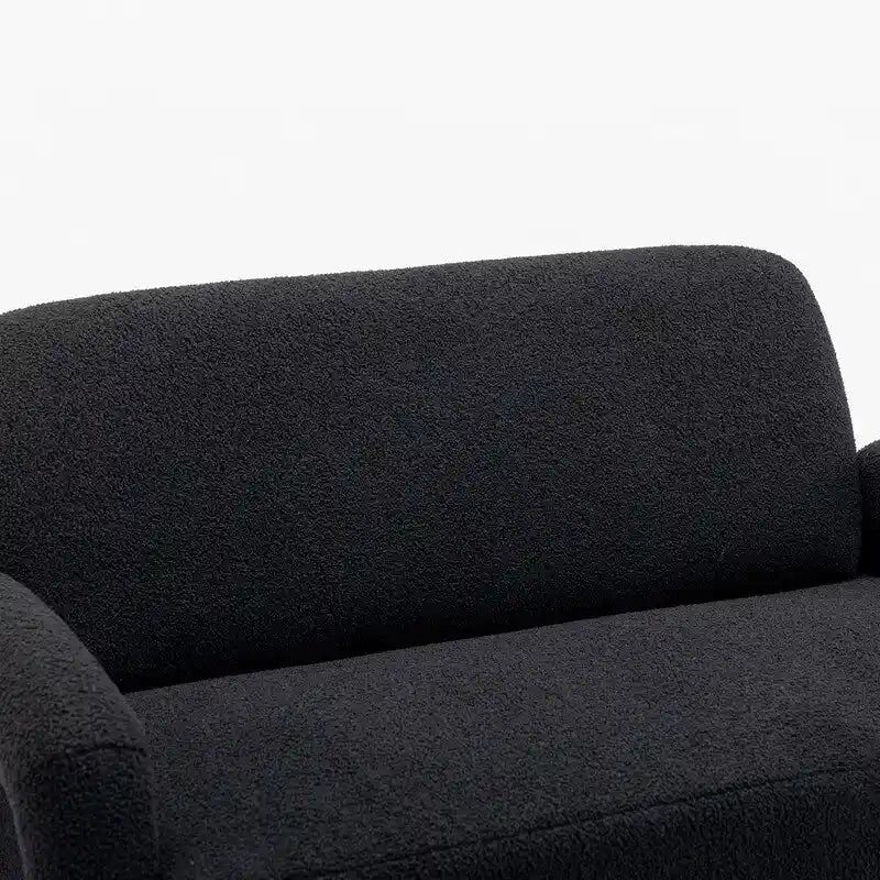 SEYNAR Mid-Century-Modern-Sofa aus Bouclé 51 aus Massivholz mit geschwungener Form