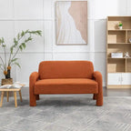 SEYNAR Mid-Century-Modern-Sofa aus Bouclé 51 aus Massivholz mit geschwungener Form
