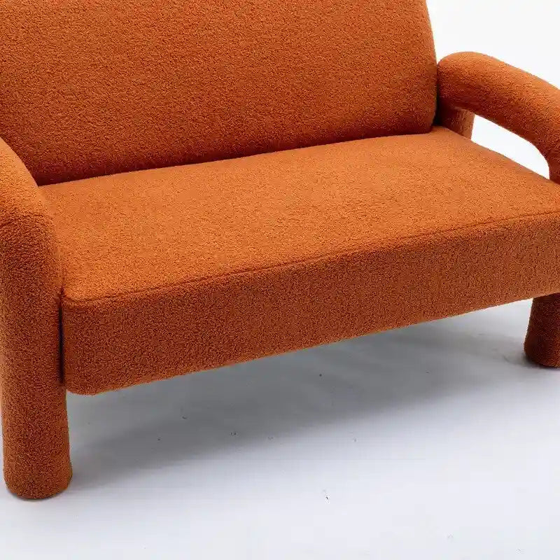 SEYNAR Mid-Century-Modern-Sofa aus Bouclé 51 aus Massivholz mit geschwungener Form