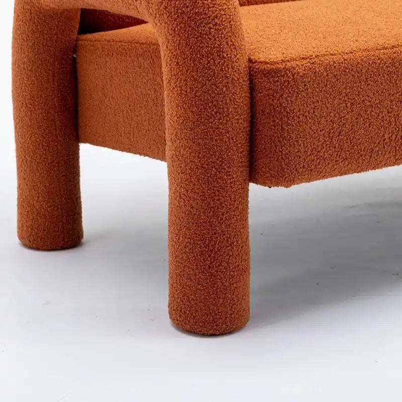 SEYNAR Mid-Century-Modern-Sofa aus Bouclé 51 aus Massivholz mit geschwungener Form