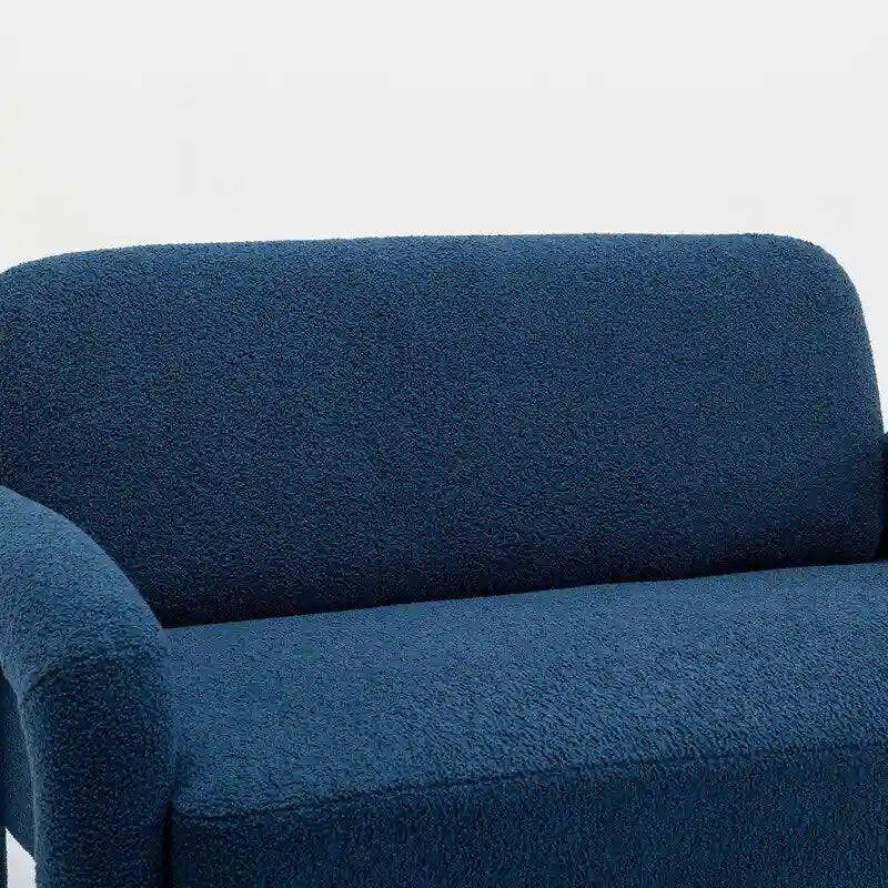 SEYNAR Mid-Century-Modern-Sofa aus Bouclé 51 aus Massivholz mit geschwungener Form