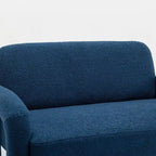 SEYNAR Mid-Century-Modern-Sofa aus Bouclé 51 aus Massivholz mit geschwungener Form