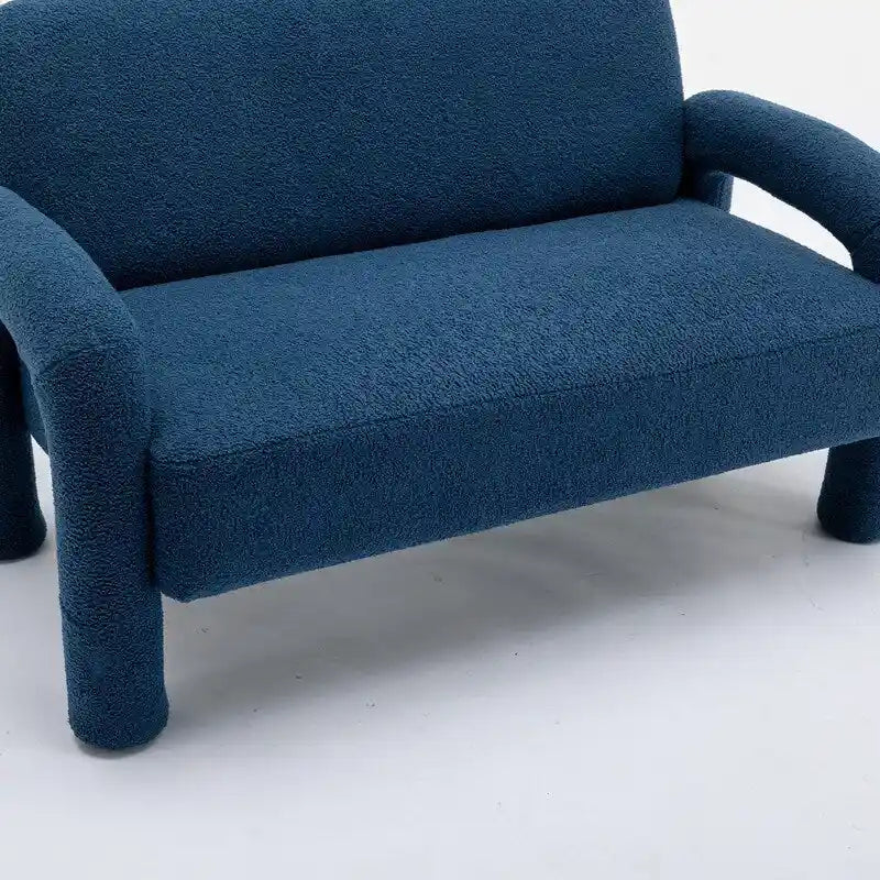 SEYNAR Mid-Century-Modern-Sofa aus Bouclé 51 aus Massivholz mit geschwungener Form