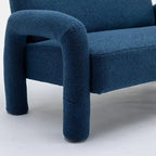 SEYNAR Mid-Century-Modern-Sofa aus Bouclé 51 aus Massivholz mit geschwungener Form