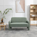 SEYNAR Mid-Century-Modern-Sofa aus Bouclé 51 aus Massivholz mit geschwungener Form