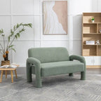 SEYNAR Mid-Century-Modern-Sofa aus Bouclé 51 aus Massivholz mit geschwungener Form