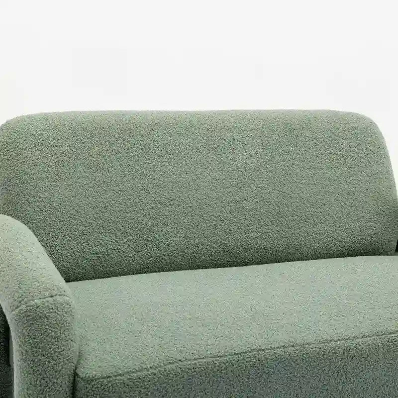 SEYNAR Mid-Century-Modern-Sofa aus Bouclé 51 aus Massivholz mit geschwungener Form