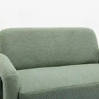 SEYNAR Mid-Century-Modern-Sofa aus Bouclé 51 aus Massivholz mit geschwungener Form