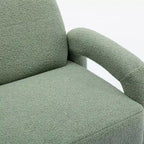 SEYNAR Mid-Century-Modern-Sofa aus Bouclé 51 aus Massivholz mit geschwungener Form