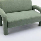 SEYNAR Mid-Century-Modern-Sofa aus Bouclé 51 aus Massivholz mit geschwungener Form