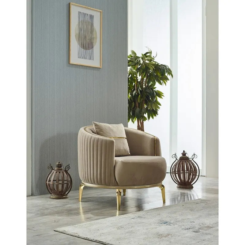 Arianna 4-delige woonkamermeubelset met twee banken en twee stoelen