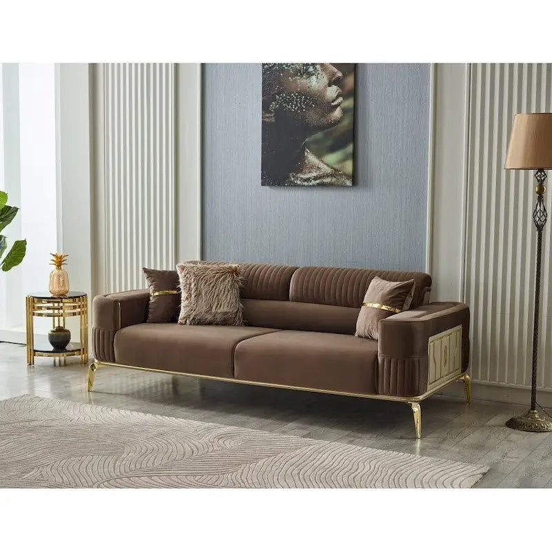 Arianna 4-delige woonkamermeubelset met twee banken en twee stoelen