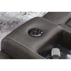 Signature Design by Ashley Fyne-Dyme elektrisch verstellbares Relax-Loveseat mit Konsole – 74W x 43D x 43H